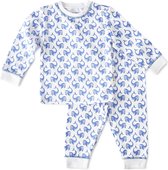 Little Label Pyjama Jongens - Maat 86 - Walvisprint Blauw - Zachte BIO Katoen