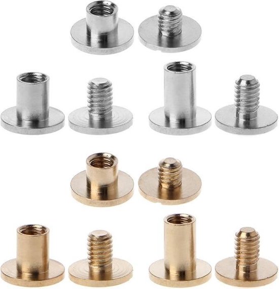 PATIKIL Chicago-schroeven, 24 sets, 4 x 4 mm (d x h PATIKIL Chicago-schroeven, 24 sets, 4 x 4 mm (d x h