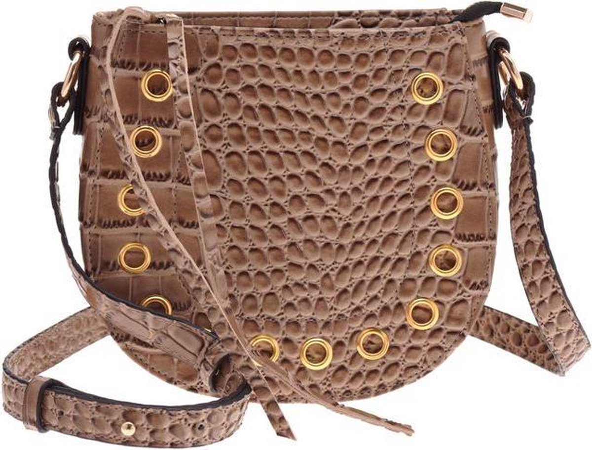 Elvy Fashion - Stevie Eyelets Bag - Taupe - One Size