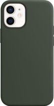 Apple iPhone 12 Mini Hoesje - Mobigear - Rubber Touch Serie - Hard Kunststof Backcover - Groen - Hoesje Geschikt Voor Apple iPhone 12 Mini