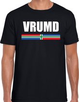 Vrumd met vlag Groningen t-shirts Gronings dialect zwart voor heren 2XL