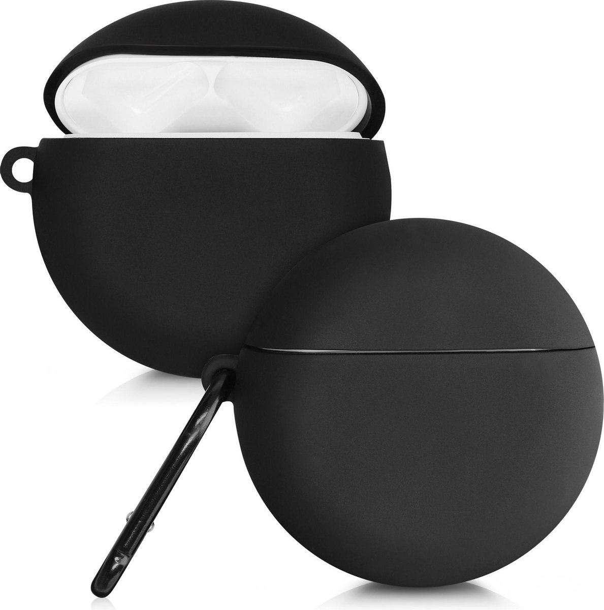 kwmobile Hoes voor Huawei FreeBuds 3 - Siliconen cover voor oordopjes in zwart