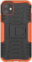 GadgetBay Hybride standaard case shockproof hoesje iPhone 11 - Oranje