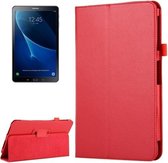Voor Galaxy Tab A 10.1 / T580 Litchi Texture Magnetische Horizontale Flip Leren Case met Houder & Slaap / Wekfunctie (Rood)
