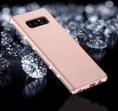 Voor Galaxy Note 8 Crystal Decor Sides Frosted Soft TPU beschermende achterkant van de behuizing (roségoud)