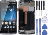 AMOLED-materiaal LCD-scherm en digitizer Volledige montage met frame voor ZTE Axon 7 A2017 A2017U A2017G (grijs)