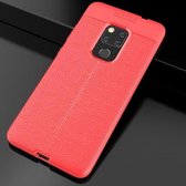 Litchi Texture TPU schokbestendig hoesje voor Huawei Mate 20 (rood)