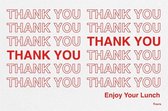 Fisura Placemat Thank You 30 X 45 Cm Pvc Wit/rood