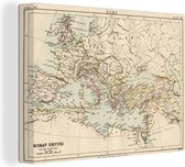 Canvas Schilderij Geschiedenis - Rome - Landkaart - 80x60 cm - Wanddecoratie