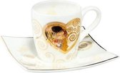Gustav Klimt Heart Kiss -  Espresso