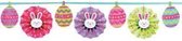 AMSCAN - Paas slinger met paaseieren en paashazen - Decoratie > Slingers en hangdecoraties