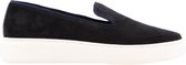 Tango | Luna 14-b navy waxed suede loafer - white sole | Maat: 44