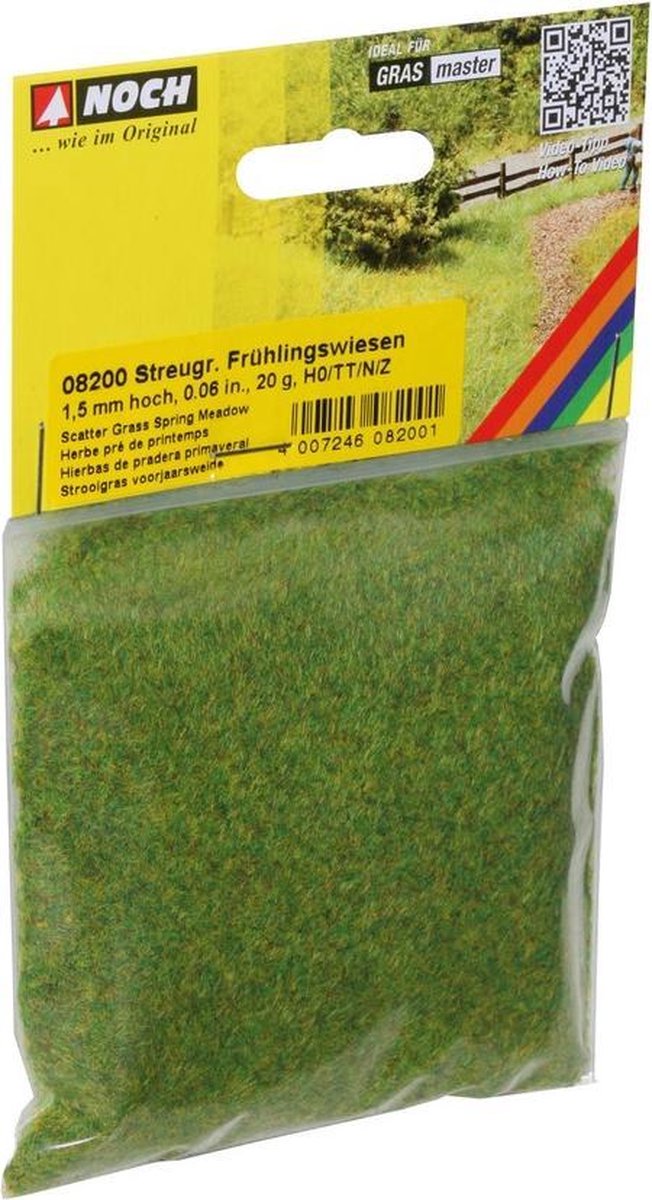 NOCH 08200 Herbe à saupoudrer Pré printanier, 1,5 mm, sachet de 20 g - Lokschuppen Berlinski