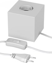 CALEX - LED Tafellamp - Tafelverlichting - Cita - E27 Fitting - Vierkant - Mat Wit - Kunststof