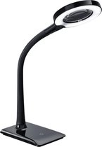 LED Tafellamp - Tafelverlichting - Nitron Lumpa - 5W - Warm Wit 3000K - Rond - Mat Zwart - Kunststof