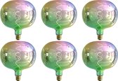 CALEX - LED Lamp 6 Pack - Boden Metallic - E27 Fitting - Dimbaar - 4W - Warm Wit 2000K - Meerkleurig