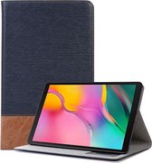 Cross Texture Horizontal Flip Leather Case voor Galaxy Tab A 10.1 (2019) T510 / T515, met houder & kaartsleuven & portemonnee (donkerblauw)