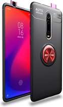 Lenuo Shockproof TPU Case voor Xiaomi Mi 9T & Redmi K20 & Redmi K20 Pro, met onzichtbare houder (zwart rood)