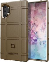 Schokbestendige beschermhoes Volledige dekking Siliconen hoesje voor Galaxy Note 10 Pro / Note 10+ (bruin)