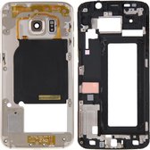 Volledige behuizing Cover (voorkant behuizing LCD Frame Bezel Plate + Back Plate behuizing Camera Lens Panel) voor Galaxy S6 Edge / G925 (goud)