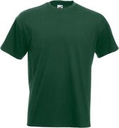 Set van 2x stuks basic donker groene t-shirt voor heren - voordelige 100% katoen shirts - Regular fit, maat: M (38/50)