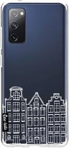 Casetastic Samsung Galaxy S20 FE 4G/5G Hoesje - Softcover Hoesje met Design - Amsterdam Canal Houses White Print