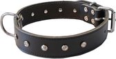 Merkloos Halsband Met Strass Steentjes Donkerbruin