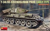 1:35 MiniArt 37085 T-34/85 Czechoslovak Prod. Early Type Tank Plastic Modelbouwpakket