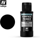 Vallejo 73660 Gloss Black - Primer - Acryl (60 ml) Verf flesje