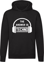The answer is TECHNO Hoodie | koptelefoon | muziek | dj | festival | sweater | trui | unisex | capuchon