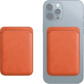 Mobigear Wallet Kaarthouder - 3 Pasjes - MagSafe Compatible - Oranje