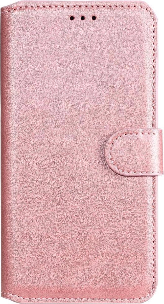 Mobigear Telefoonhoesje geschikt voor Huawei Y6p Hoesje | Mobigear Wallet Bookcase Portemonnee | Pasjeshouder voor 2 Pasjes | Telefoonhoesje voor Pinpas / OV Kaart / Rijbewijs - Roségoud