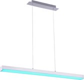 LED Hanglamp WiZ - Smart LED - Hangverlichting - Nitron Lavar - 20W - Aanpasbare Kleur - RGBW - Rechthoek - Mat Nikkel - Aluminium