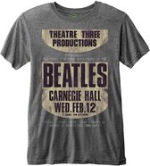 The Beatles Heren Tshirt -S- Carnegie Hall Grijs