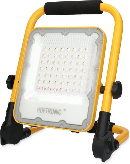 HOFTRONIC LED Bouwlamp Oplaadbaar - 30 Watt 1020 Lumen - 6400K Daglicht wit  -... | bol.com