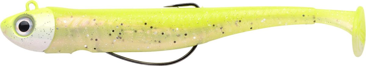 Spro Gutsbait UV 95 - Lemon & Pearl - 10g - Haakmaat 2/0 - Shad - Geel