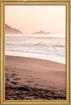 JUNIQE - Poster met houten lijst California Sunset Part 1 -13x18