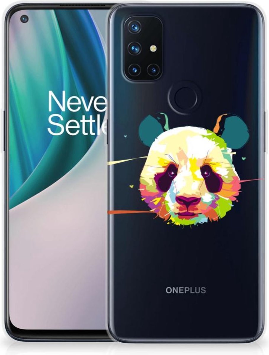 OnePlus Nord N10 5G Telefoonhoesje met Naam Panda Color