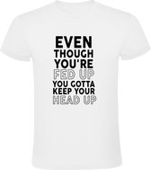 Keep your head up, tupac  Heren t-shirt | 2pac | shakur | hoofd omhoog | west-side | rap |  kado | Wit