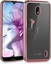 kwmobile hoesje voor Nokia 2.2 - backcover voor smartphone - Fee design - roségoud / transparant