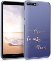 kwmobile telefoonhoesje voor Huawei Y6 (2018) - Hoesje voor smartphone - Live Laugh Love design