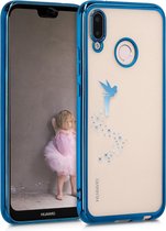 kwmobile hoesje voor Huawei P20 Lite - backcover voor smartphone - Fee design - blauw / transparant