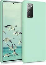 kwmobile telefoonhoesje voor Samsung Galaxy Note 20 - Hoesje voor smartphone - Back cover in mat mintgroen