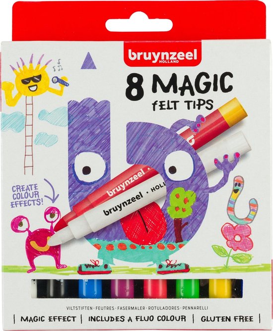 Foto: Bruynzeel kids magic viltstiften set 8