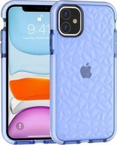 ShieldCase diamanten case geschikt voor Apple iPhone 12 / 12 Pro - 6.1 inch - blauw - Stevig bescherm hoesje case - Blauwe case - Siliconen / TPU hoesje - Diamanten case - Beschermhoesje