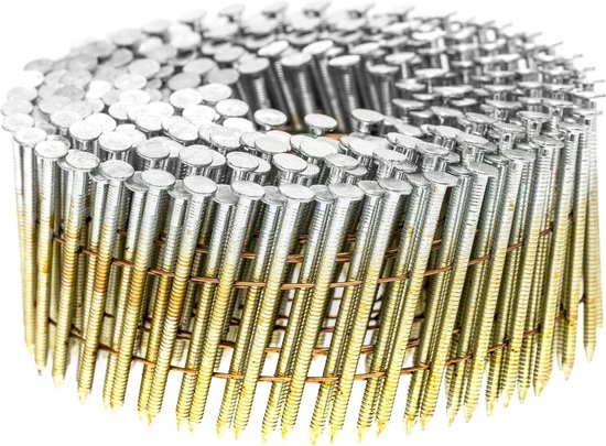 Everwin Draadgebonden Coilnagels | 2.5 x 65 mm | Ring RVS bolkop | 1800 stuks