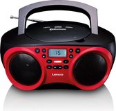 Lenco SCD-501 - Draagbare radio CD speler met Bluetooth, USB en MP3 - Rood