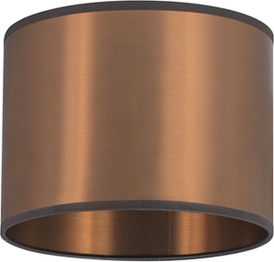 QAZQA cylindre plastique - Abat-jour - 1 lampe - Ø 200 mm - Cuivre