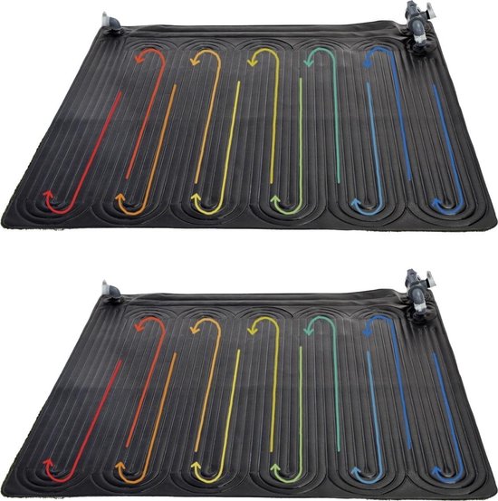 WAYS - Maintenance de la piscine - 2x Pompe de Chauffage et de filtration de piscine 2271 L/h & 6 Filtres Type A & Brosse à récurer WAYS