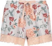 Hunkemöller Dames Nachtmode Shorts Jersey  - Grijs - maat L